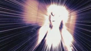 Cute blonde pooping on toilet