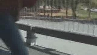 Samantha shitting in the parking lot