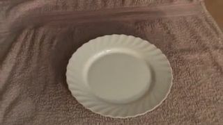 Mistress pooping on a plate