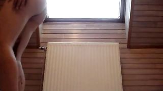 A lot of shit on her legs