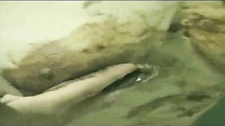 Fat girl smearing shit