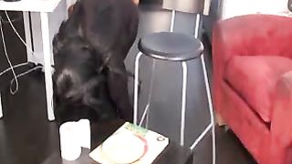 Black latina girl pooping and farting