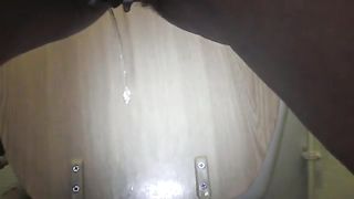 Hairy pussy shitting