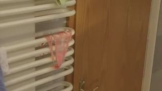 Pooping and pissing on a mirror