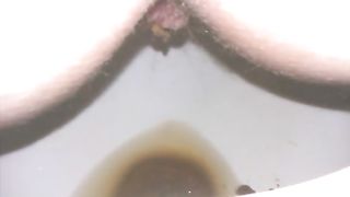 Wife taking a wet shit