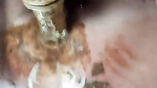 Dildo in crapy ass