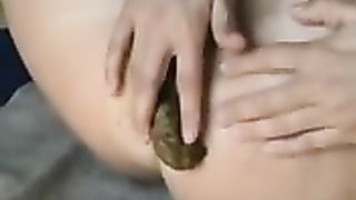 Massage makes her pooping