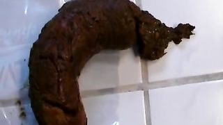 Huge poop in close up