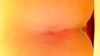 She drops a red pile of shit