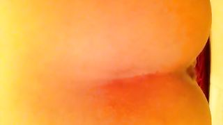 She drops a red pile of shit