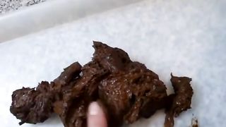 Smear poop on her feet