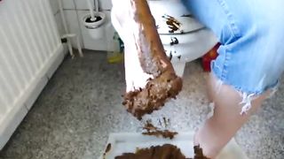 Smear poop on her feet