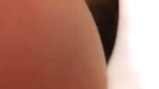 Beautiful girl pooping in the toilet