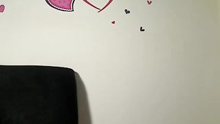 Shitting in a blue bucket