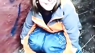 Shit behind a building