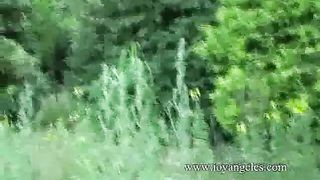 Sabrina poops outside