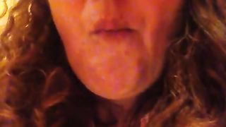 redhead shit eater munches down her own turd