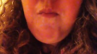 redhead shit eater munches down her own turd