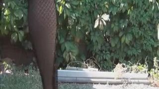 Hot girl pooping - outdoor