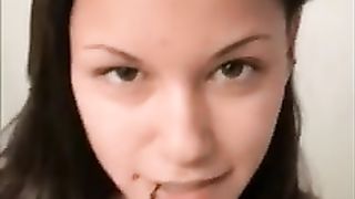 Cute girl farting and pooping