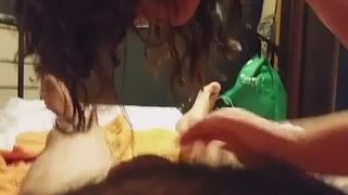 Sucking bf dick and puking