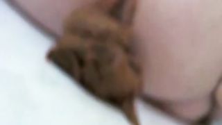 Mature women pooping in close up