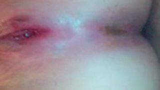 Girl on period pooping