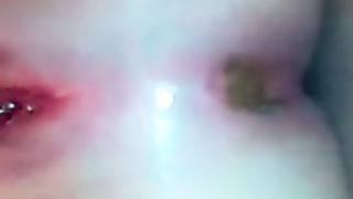 Girl on period pooping