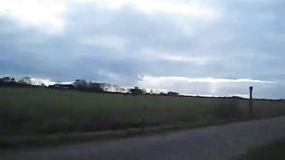 Brunette girl shitting outdoor