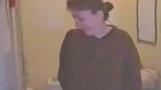 Vintage video of a girl shitting