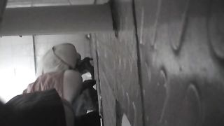 Camera in public bathroom