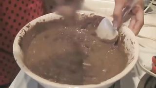 Icecream with shit topping