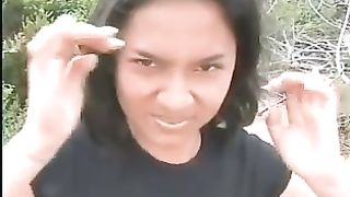 Red crap on the ground