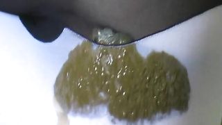 Liquid scat in her tights