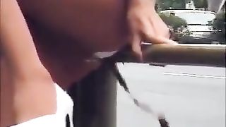 Enema in the middle of the street
