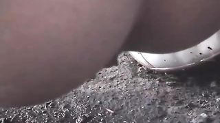 Chick shit in the railway depot