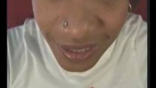 Ebony girl smearing shit on her ass