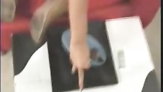 Ebony girl smearing shit on her ass