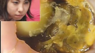 Shit in the plastic bowl