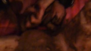 Mature woman eating scat