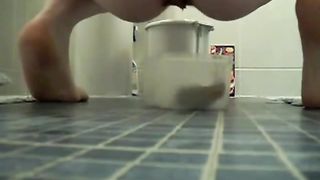 Big shit in plastic lunch box