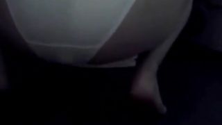 Big shit in her white panties