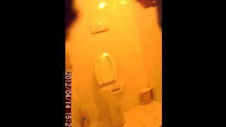 Teen girl pooping