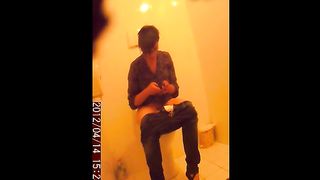 Teen girl pooping