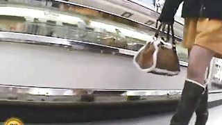 Hairy Asian in public bathroom