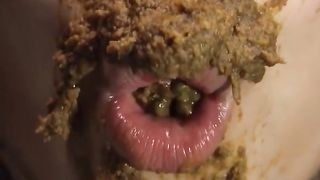 Fresh shit on her face