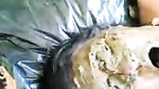 Shit on her entire face