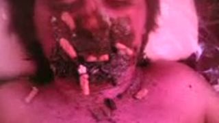 Hot scat on her face