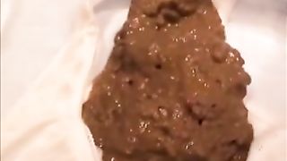 Japanese girl masturbating with crap