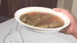 Eating scat for her first time